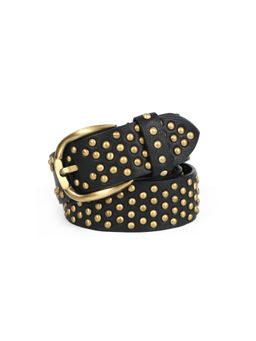 Celtic - Women Black Studded Leather Belt