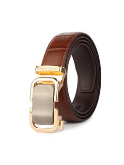 HAYES LONDON - Men Genuine Leather Ratchet Auto-Lock Belt
