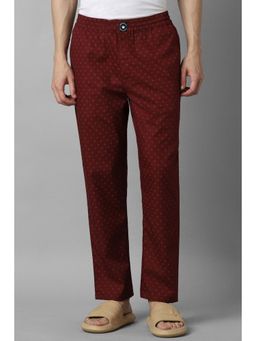 Louis Philippe - Men Maroon Printed Lounge Pant