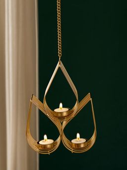 DecorTwist - Floral Tea Light Holder Hanging