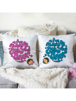Indigifts - Couple Cushions Cute Cushion Cover with Filler Valentine Gift