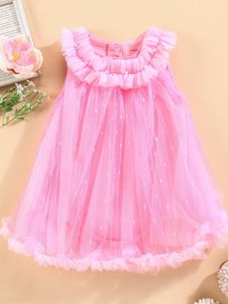 Mark & Mia - Sleeveless Frill Detailing Dress - Pink