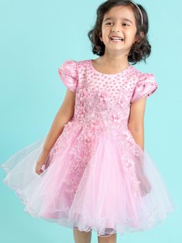 Mark & Mia - Cotton Cap Sleeve Party Dress - Pink