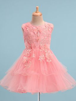 Mark & Mia - Sleeveless Partywear Sequin Dress - Peach