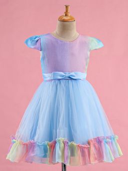 Mark & Mia - Cap Sleeves Dress- Sky Blue