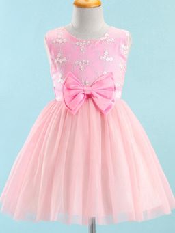 Mark & Mia - Sleeveless Floral Embroidery Party Dress - Pink