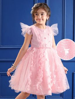Mark & Mia - Girls Party Dress - Peach