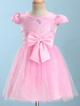 Mark & Mia - Cap Sleeves Knee Length Partywear Dress