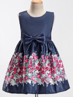 Mark & Mia - Navy Blue Sleeveless Knee Length Partywear Dress