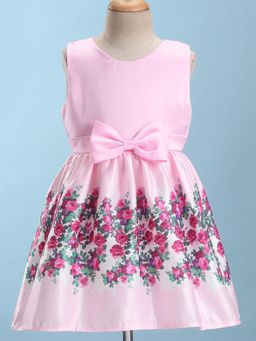 Mark & Mia - Pink Sleeveless Knee Length Partywear Dress