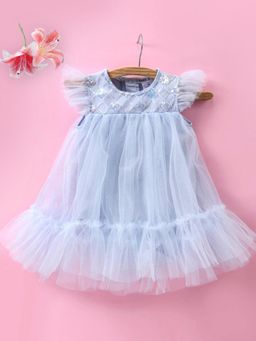 Mark & Mia - Ruffled Sleeves Party Dress