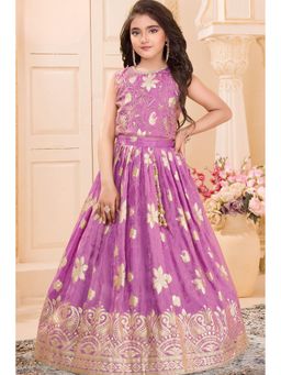 Lagorii - Lavender Silk Lehenga and Choli