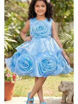 Lagorii - Blue Embellished Party Wear Dress