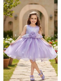 Lagorii - Lavender Shimmer Party Wear Dress