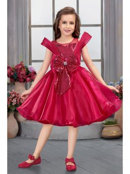 Lagorii - Rani Magenta Embellished Party Wear Dress