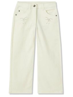 Aigner - Girls White Wide Legs Jeans