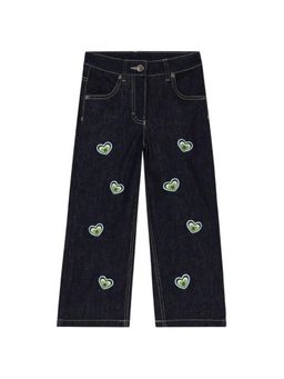 Aigner - Girls Dark Blue Denim Heart Printed Jeans