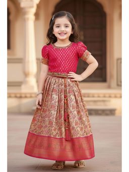 Lagorii - Pattu Pavadai Intricate Zari Work Choli and Lehenga