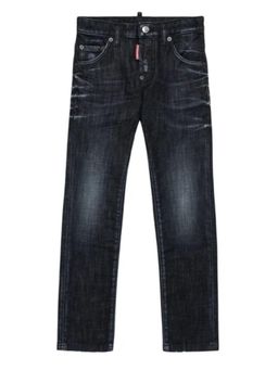 Dsquared2 - Boys Denim Black Faded Skinny Jeans