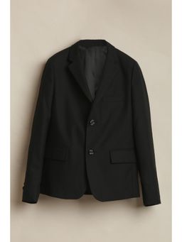 Allen Solly - Boys Black Solid Blazer