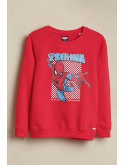 Allen Solly - Boys Red Graphic Print Sweatshirt