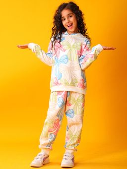 ANTHRILO - Painted Bow Girls Fleece Hoodie With Joggers