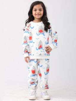 ANTHRILO - Sleepy Shark Girls Fleece Sweatshirt With Joggers