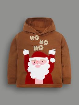 CHERRY CRUMBLE BY NITT HYMAN - Brown Unisex Winter Applique Embroidered Hoodie