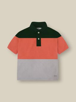 CHERRY CRUMBLE BY NITT HYMAN - Multi-Colour Cotton Half Sleeve Collar Neck Polo T-Shirt