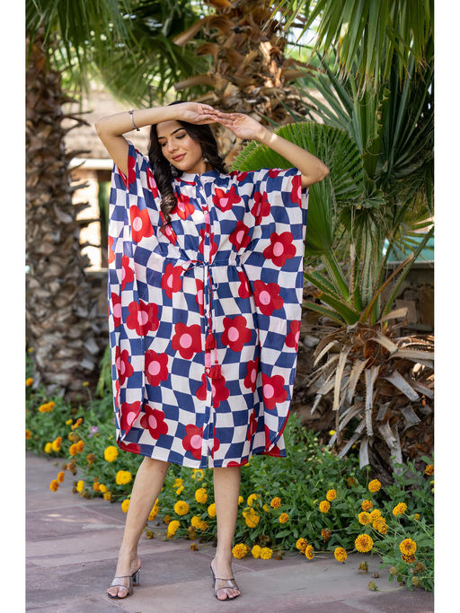 Buy NAVYAS FASHION Geometric Floral Hand Block Printed Cotton