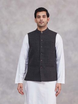 Fabindia - Black Wool Nehru Jacket