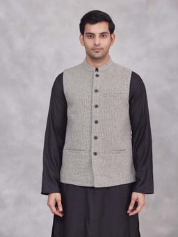 Fabindia - Grey Wool Nehru Jacket