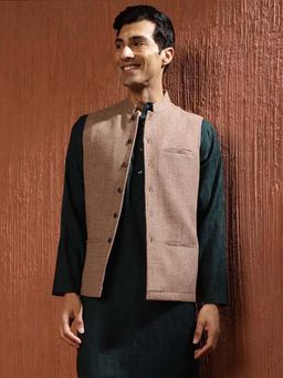 Fabindia - Brown Wool Nehru Jacket