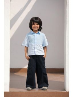 Luxe & Hardy - Navy Blue Cotton Solid Pant