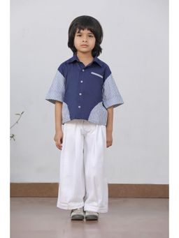 Luxe & Hardy - Blue Cotton Stripes Shirt