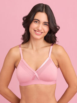 Nykd by Nykaa - X-Frame Cotton Support Bra - Blush NYB191