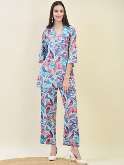 Shree - Women Liva Multicolor Abstract Print Co-Ord (Set of 2)
