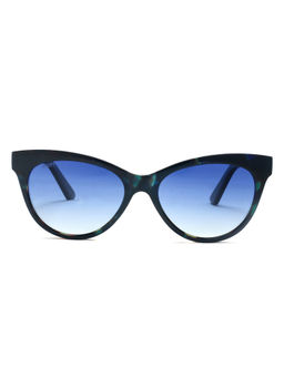 Scott Sunglasses - Blue Lens Cat Eye UV Protected Sunglass Full Rim Blue Frame With UV Protection