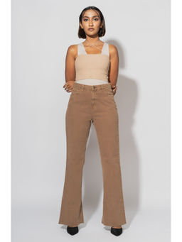 FREAKINS - Beige Sepia Bootcut Pants