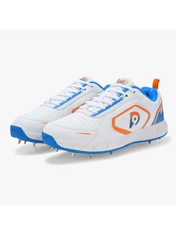 DNINE - Men White DNINE Thunder Batting Spikes Cricket Shoes