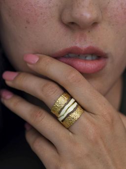 The Loom Art - Pearl Enamel Stackable Rings