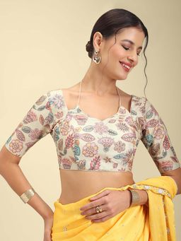 Niraha - Cream Designer Embroidery Fancy Stitched Blouse