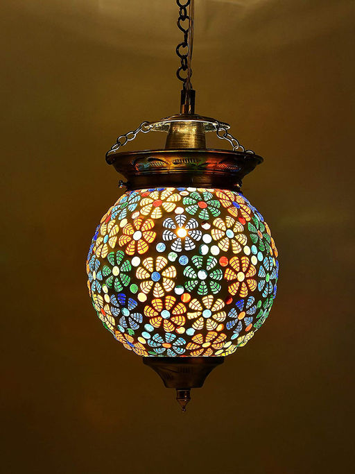 Homesake Turkish Moroccan Mosaic Pendant Light Flower