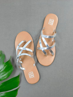 Postcard - Alexa Slip On Silver Flats