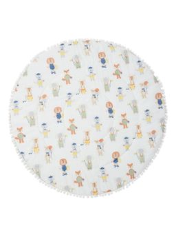 Haus & Kinder - 100% Cotton Poplin Playmat, Jungle Party (1-2 Years)