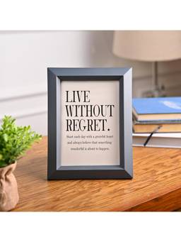Voncasa - Black Matte Plastic Rectangular Photo Frame