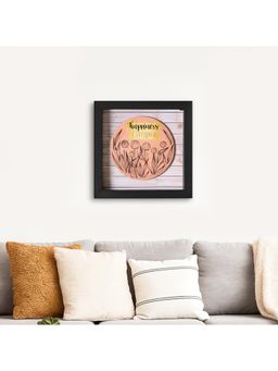 Voncasa - Matte Black Botanical Wall Plaque