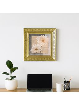 Voncasa - Matte Gold Baroque Square Wall Plaque