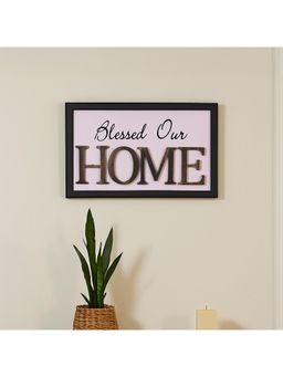 Voncasa - Matte Black Typography Quote Wall Plaque