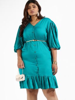 Instafab Plus - Women Solid Stylish Casual Dresses